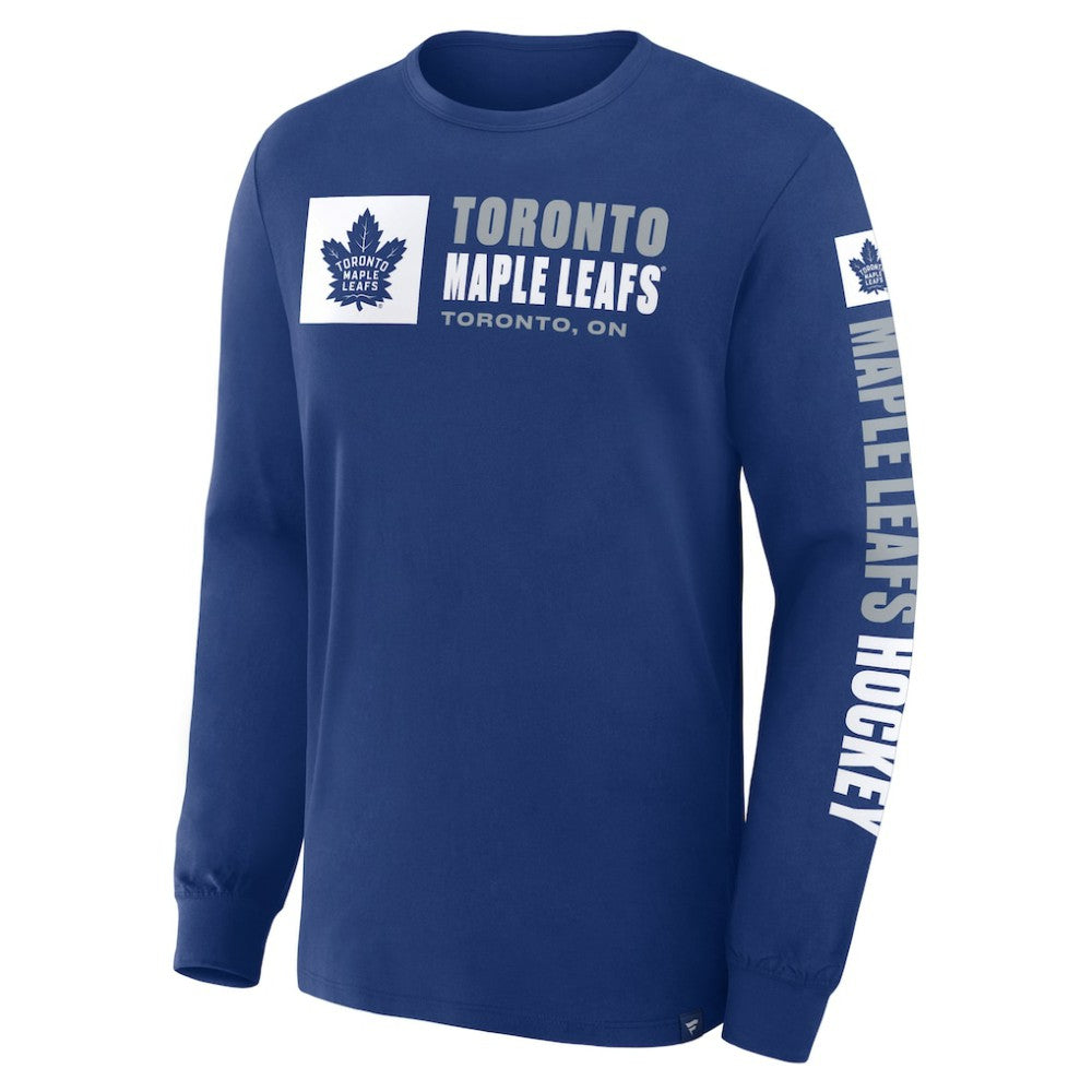 NHL Blue Toronto Maple Leafs Fanatics Goal Crease Legacy Long Sleeve T-Shirt