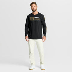 NHL Black Vegas Golden Knights Fanatics Goal Crease Legacy Long Sleeve T-Shirt