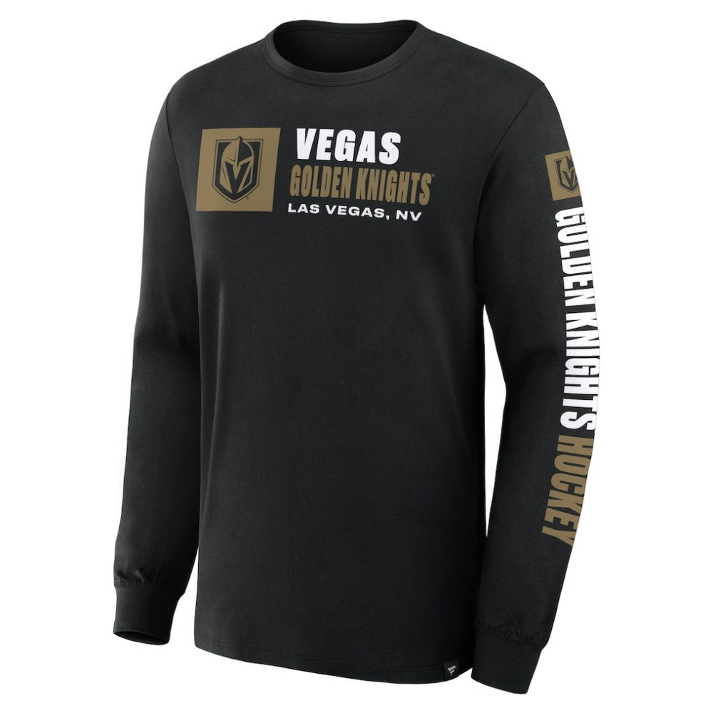 NHL Black Vegas Golden Knights Fanatics Goal Crease Legacy Long Sleeve T-Shirt