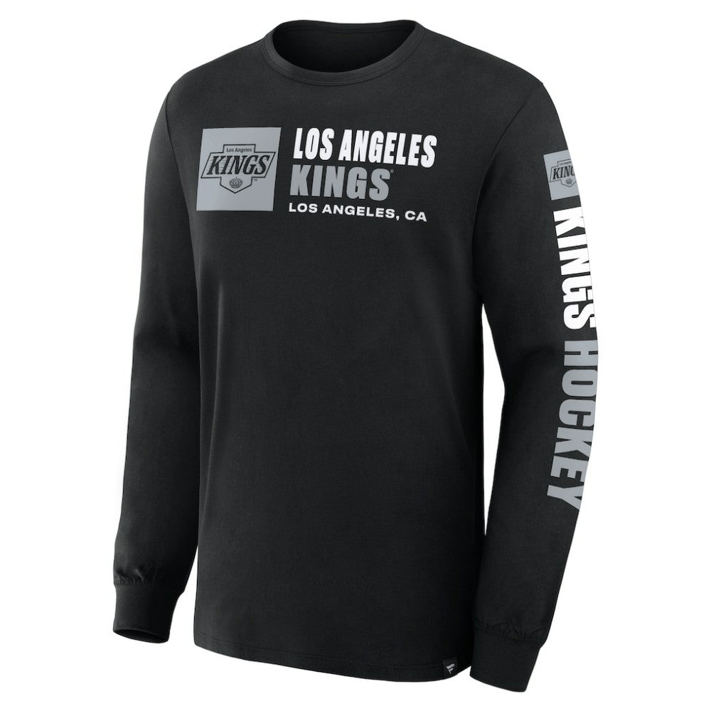 NHL Black Los Angeles Kings Fanatics Goal Crease Legacy Long Sleeve T-Shirt