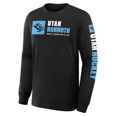 NHL Black Utah Mammoth Fanatics Goal Crease Legacy Long Sleeve T-Shirt
