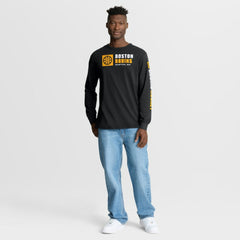 NHL Black Boston Bruins Fanatics Goal Crease Legacy Long Sleeve T-Shirt