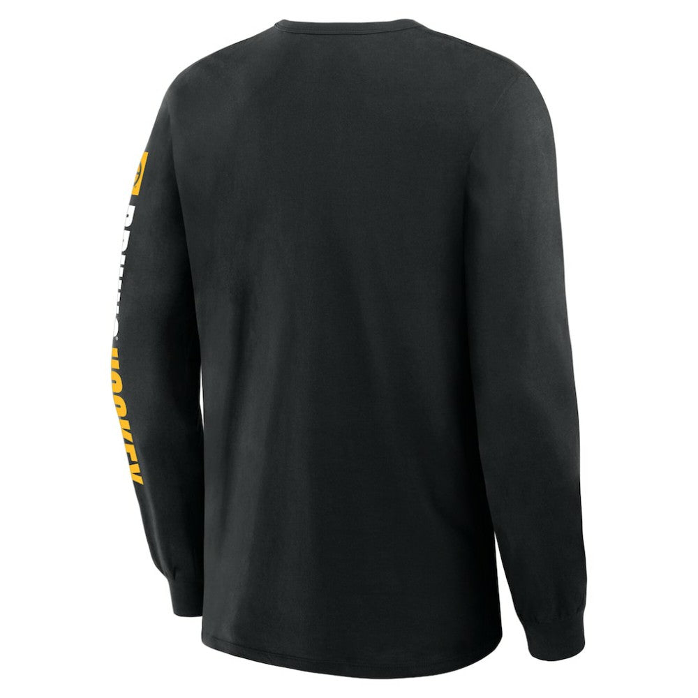 NHL Black Boston Bruins Fanatics Goal Crease Legacy Long Sleeve T-Shirt