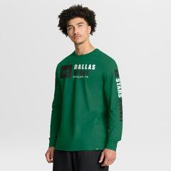 NHL Kelly Green Dallas Stars Fanatics Goal Crease Legacy Long Sleeve T-Shirt
