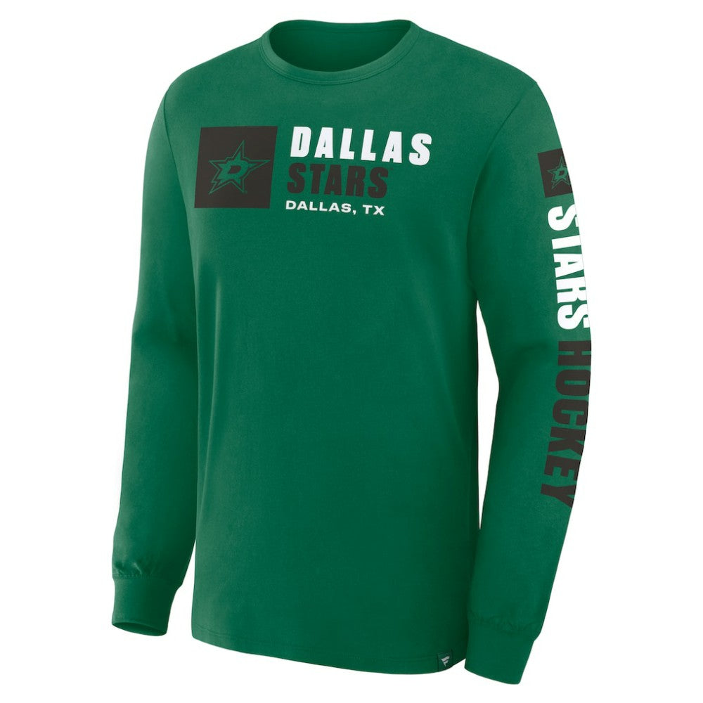 NHL Kelly Green Dallas Stars Fanatics Goal Crease Legacy Long Sleeve T-Shirt