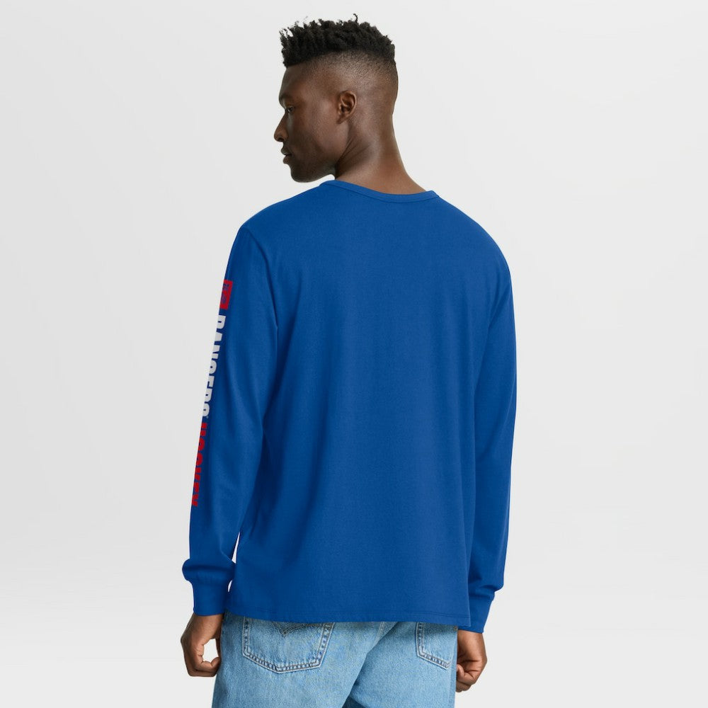 NHL Blue New York Rangers Fanatics Goal Crease Legacy Long Sleeve T-Shirt