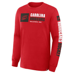 NHL Red Carolina Hurricanes Fanatics Goal Crease Legacy Long Sleeve T-Shirt