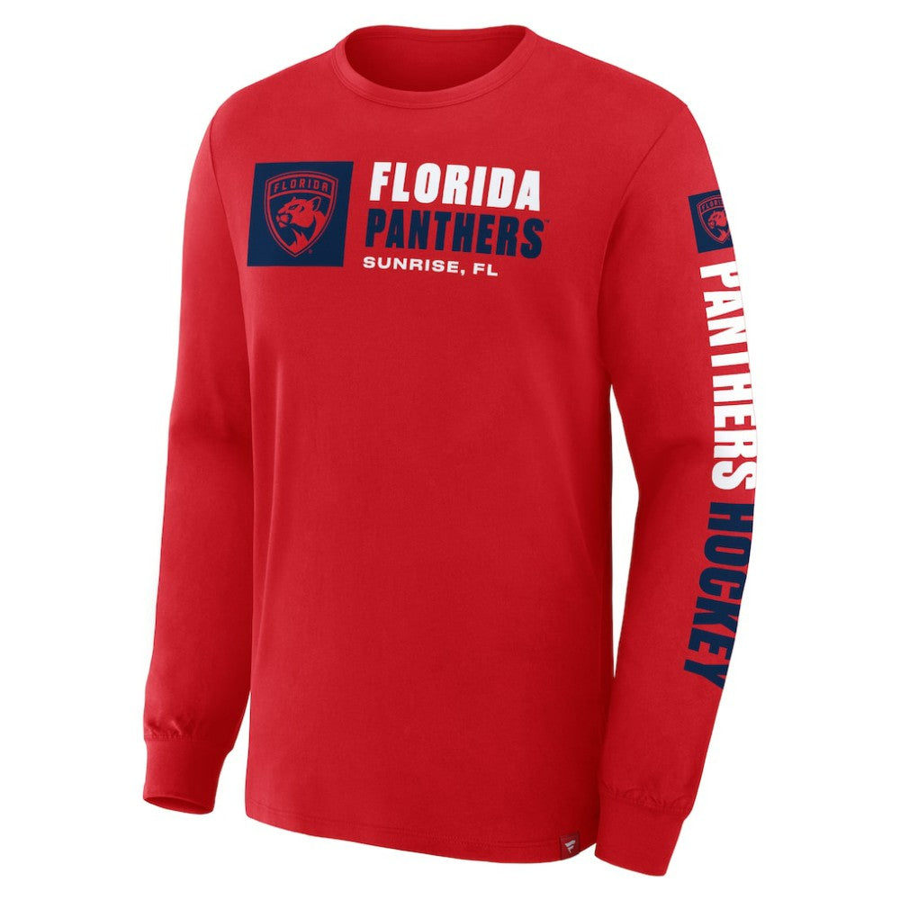 NHL Red Florida Panthers Fanatics Goal Crease Legacy Long Sleeve T-Shirt