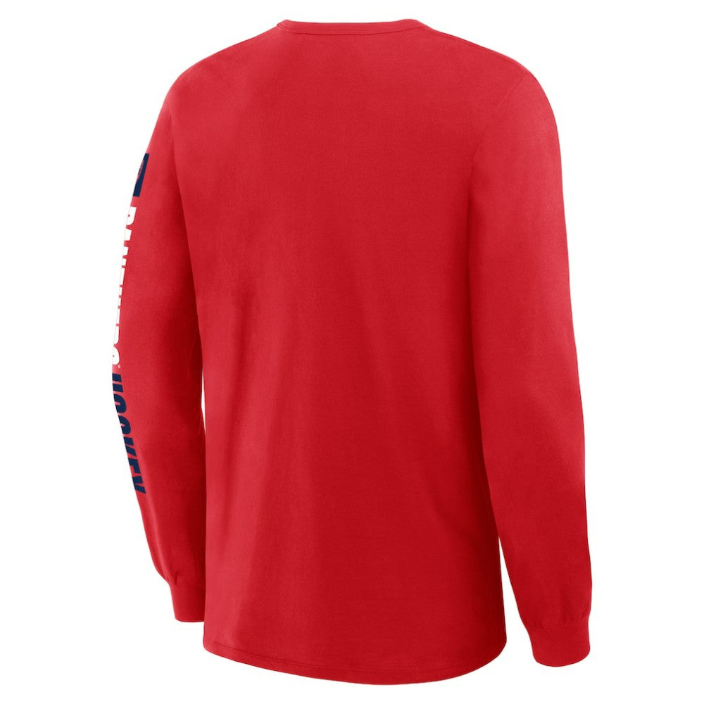 NHL Red Florida Panthers Fanatics Goal Crease Legacy Long Sleeve T-Shirt