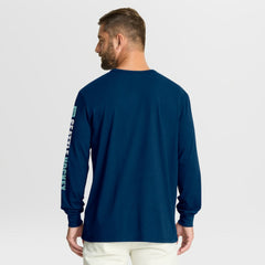 NHL Navy Seattle Kraken Fanatics Goal Crease Legacy Long Sleeve T-Shirt
