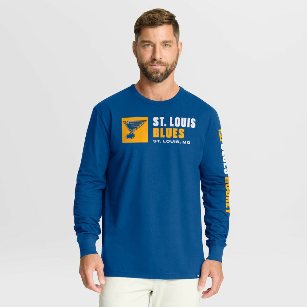NHL Blue St. Louis Blues Fanatics Goal Crease Legacy Long Sleeve T-Shirt
