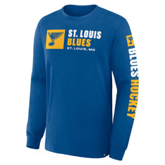 NHL Blue St. Louis Blues Fanatics Goal Crease Legacy Long Sleeve T-Shirt