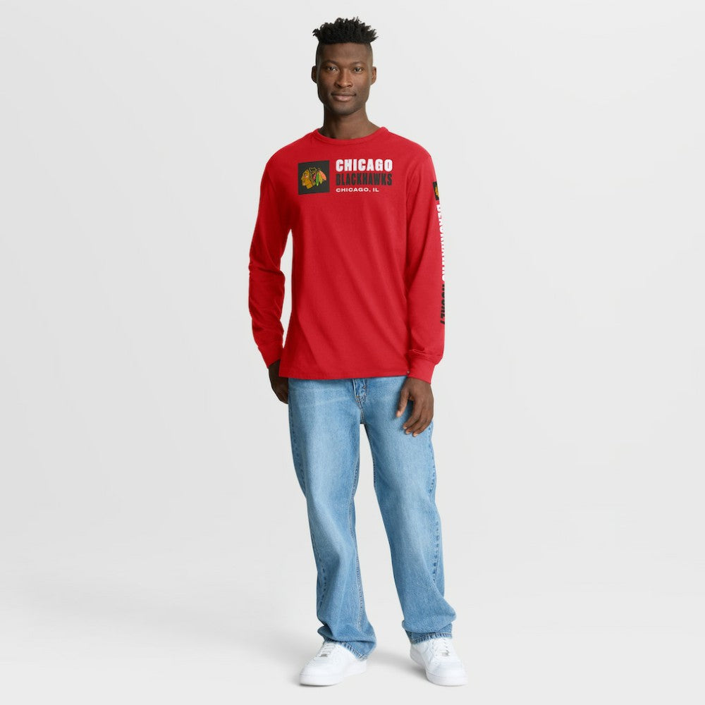 NHL Red Chicago Blackhawks Fanatics Goal Crease Legacy Long Sleeve T-Shirt