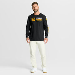 NHL Black Pittsburgh Penguins Fanatics Goal Crease Legacy Long Sleeve T-Shirt