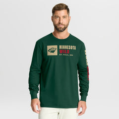 NHL Green Minnesota Wild Fanatics Goal Crease Legacy Long Sleeve T-Shirt