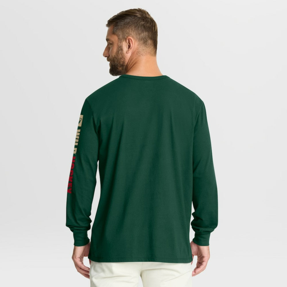 NHL Green Minnesota Wild Fanatics Goal Crease Legacy Long Sleeve T-Shirt