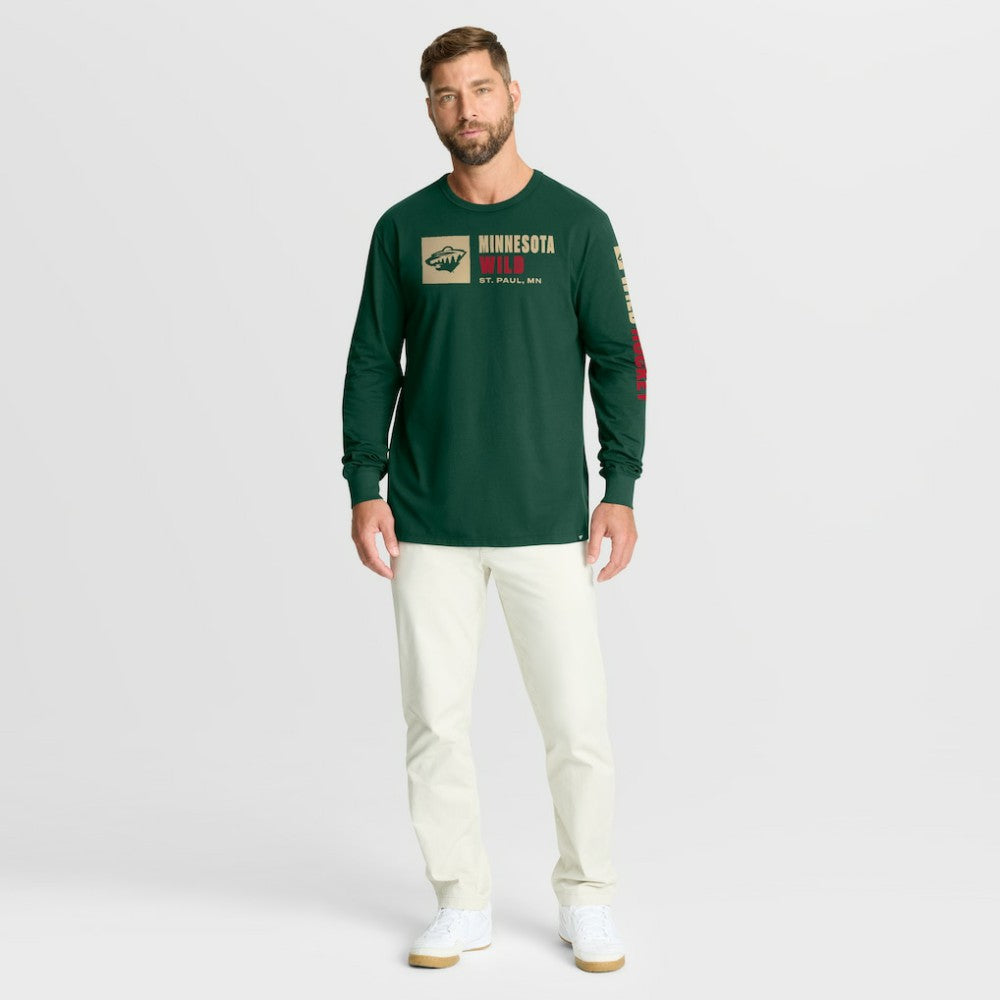NHL Green Minnesota Wild Fanatics Goal Crease Legacy Long Sleeve T-Shirt