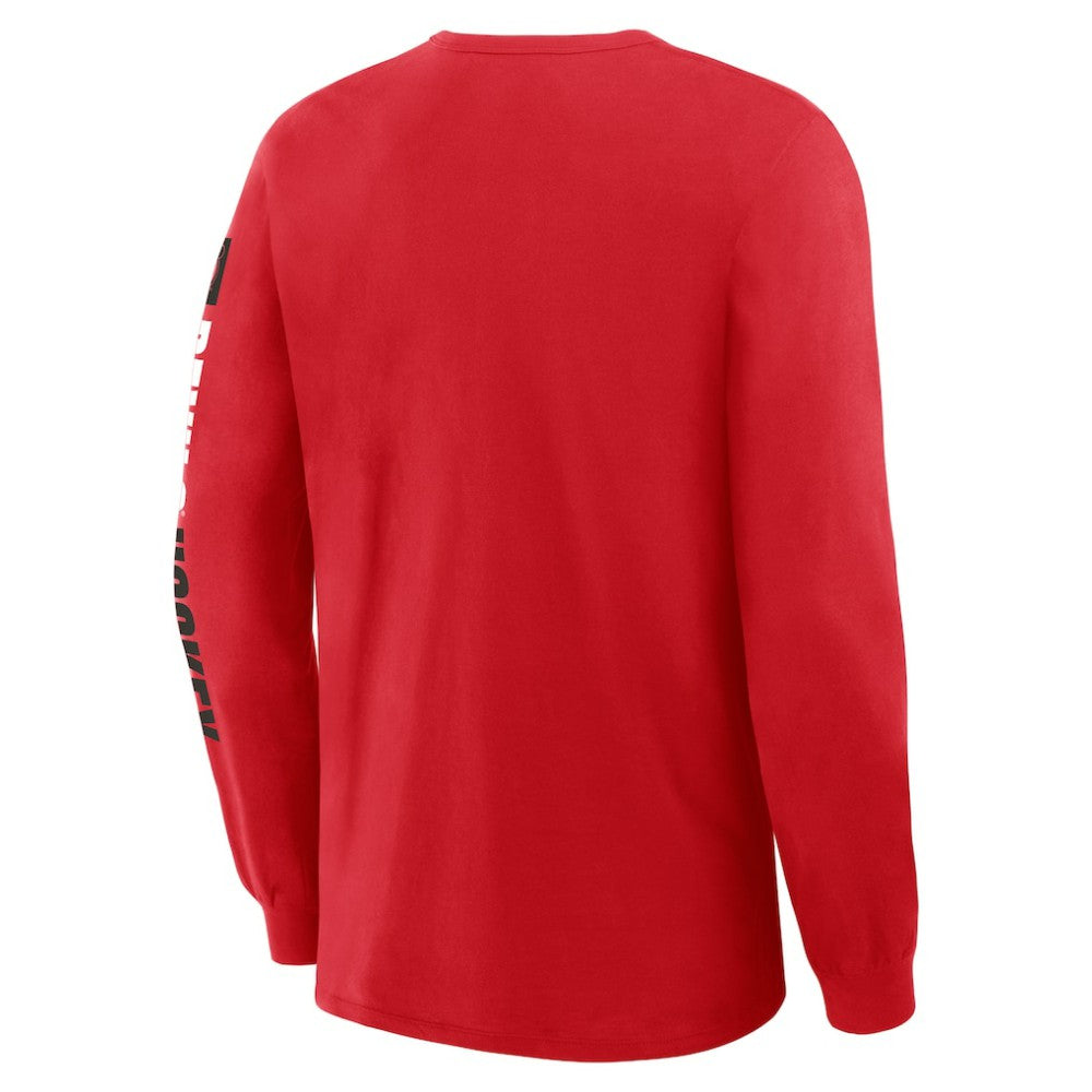 NHL Red New Jersey Devils Fanatics Goal Crease Legacy Long Sleeve T-Shirt