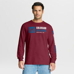 NHL Burgundy Colorado Avalanche Fanatics Goal Crease Legacy Long Sleeve T-Shirt