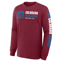 NHL Burgundy Colorado Avalanche Fanatics Goal Crease Legacy Long Sleeve T-Shirt