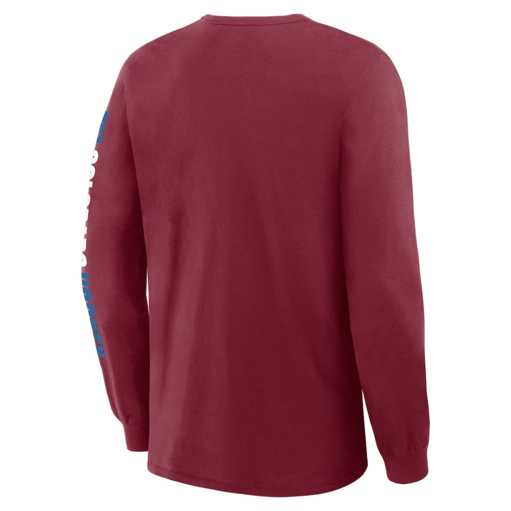 NHL Burgundy Colorado Avalanche Fanatics Goal Crease Legacy Long Sleeve T-Shirt