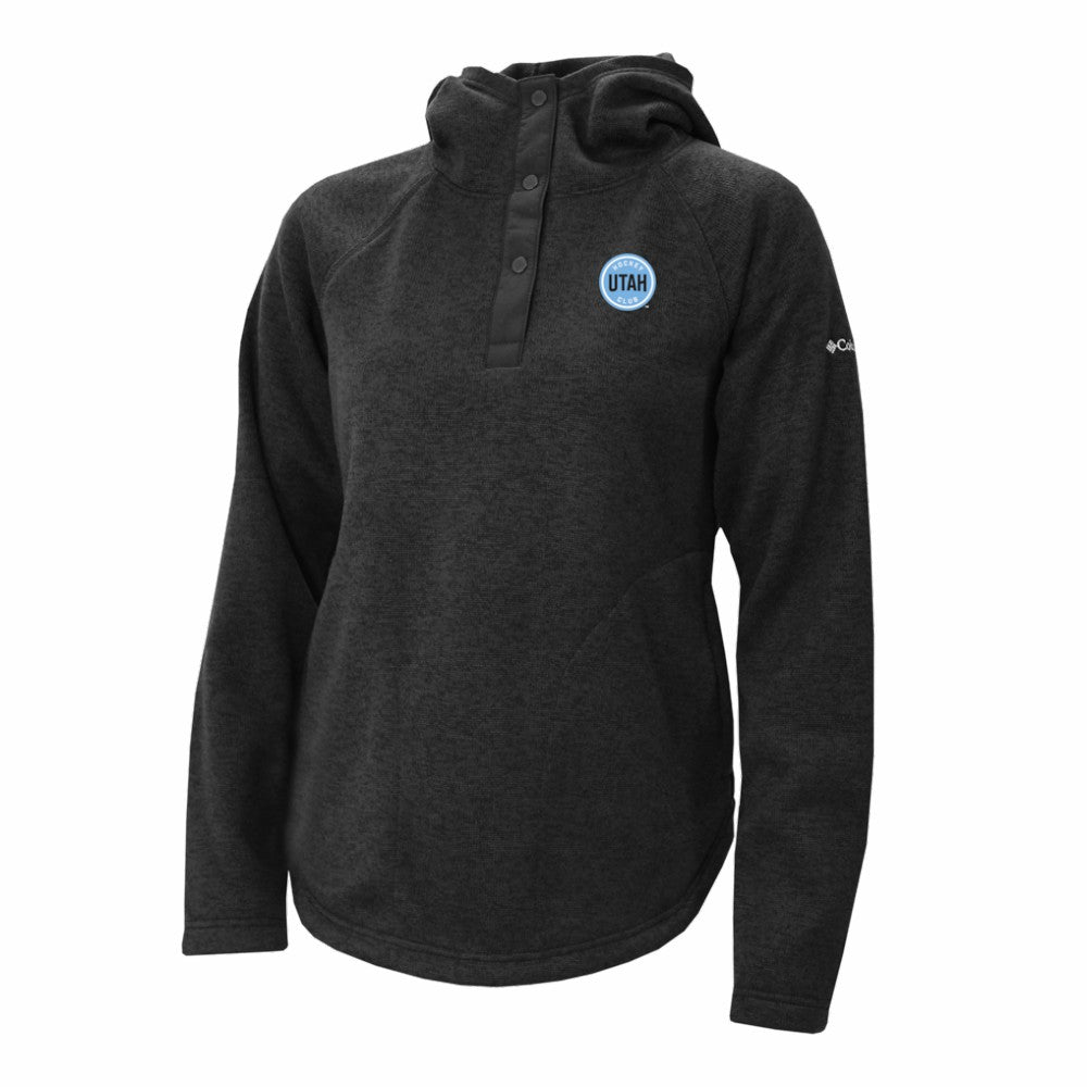 NHL Black Utah Mammoth Columbia Women's Sweater Weather Quarter-Snap Hoodie