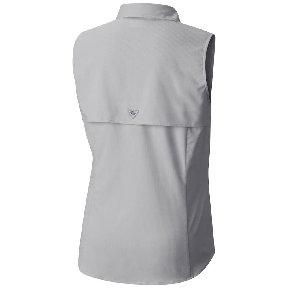 NHL Gray Utah Mammoth Columbia Women's Tamiami Omni-Shade Sleeveless Button-Up Shirt