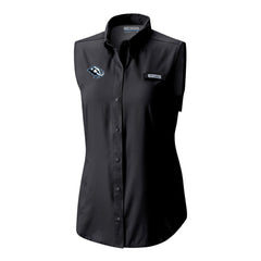 NHL Black Utah Mammoth Columbia Women's Tamiami Omni-Shade Sleeveless Button-Up Shirt