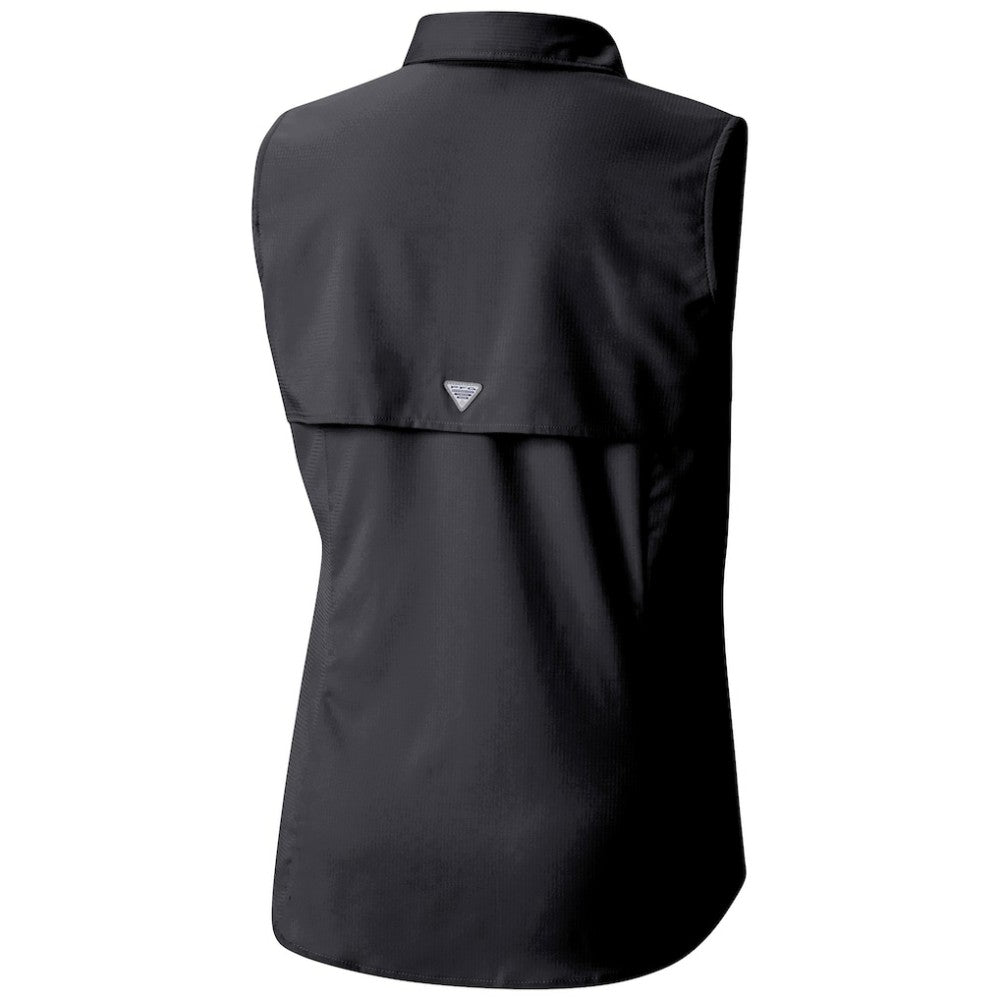 NHL Black Utah Mammoth Columbia Women's Tamiami Omni-Shade Sleeveless Button-Up Shirt