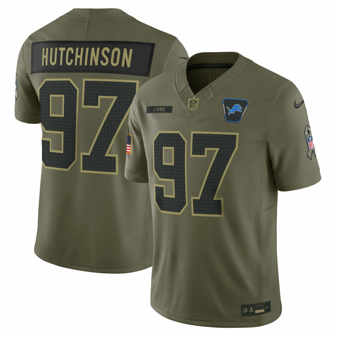 Aidan Hutchinson  2025 Salute to Service Limited Jersey - Detroit Lions