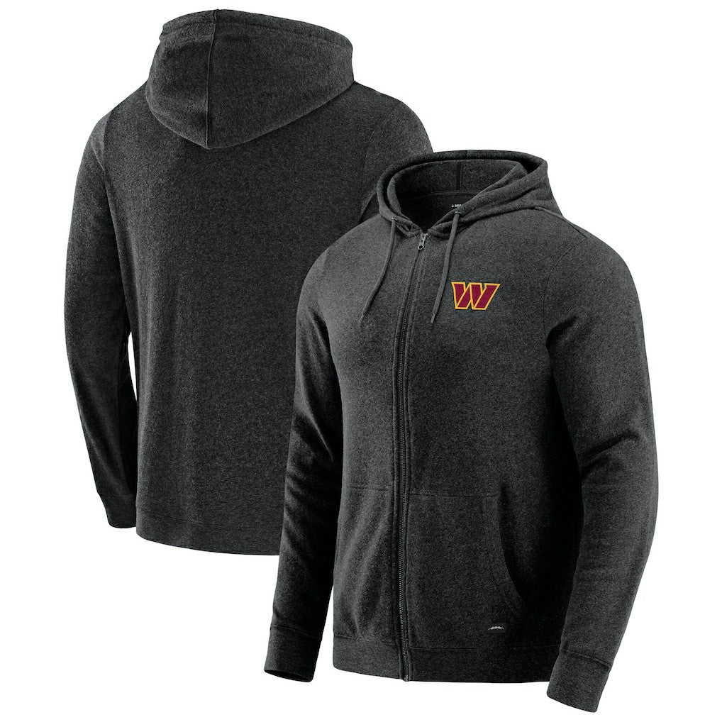 J. Palmer Players Lounge Tri-Blend Full-Zip Hoodie - Washington Commanders