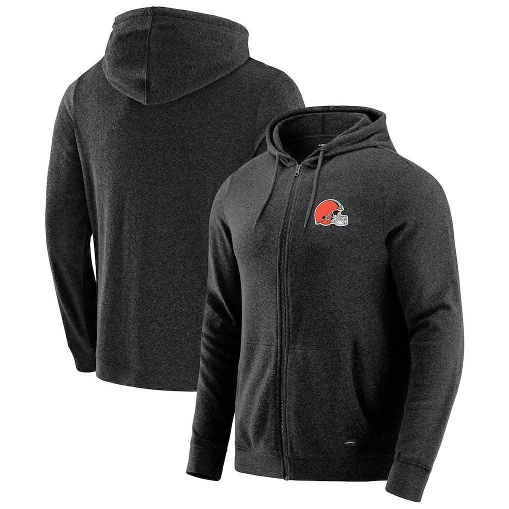 J. Palmer Players Lounge Tri-Blend Full-Zip Hoodie - Cleveland Browns