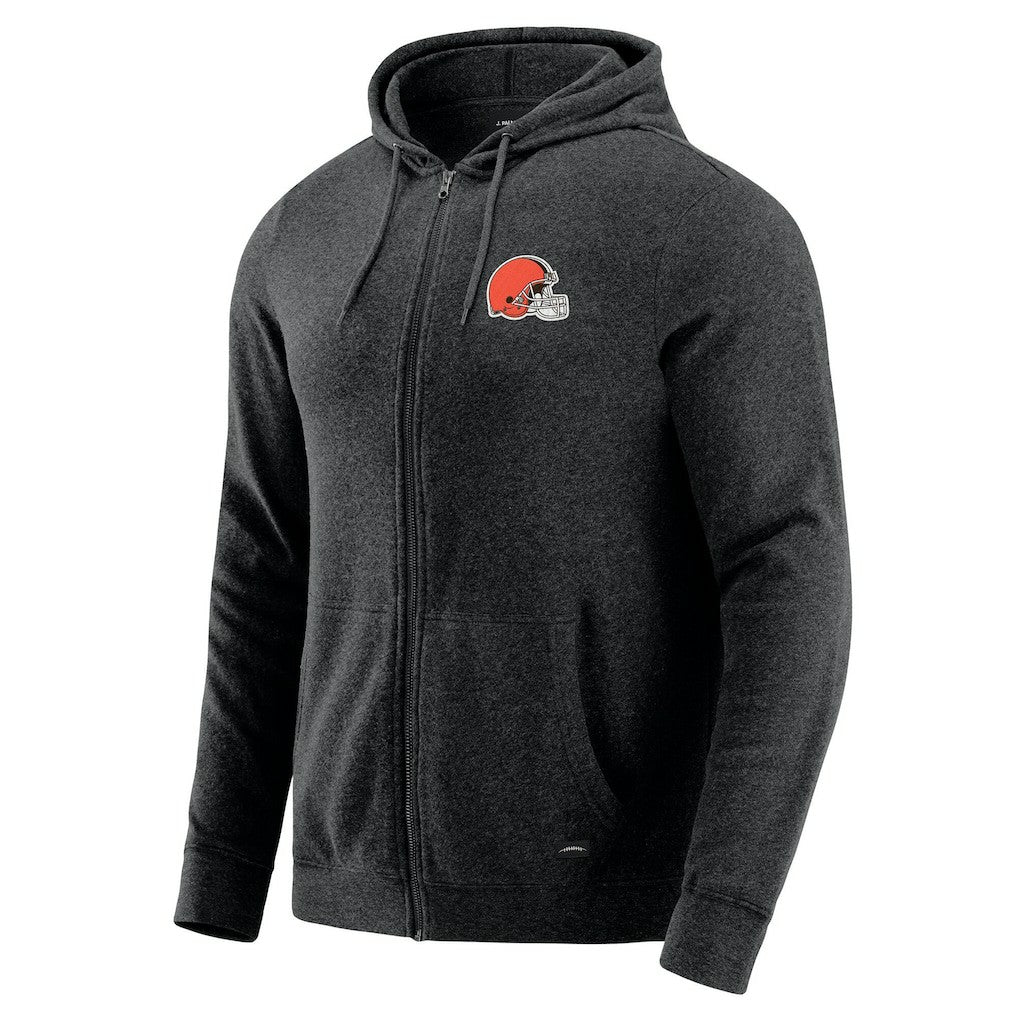 J. Palmer Players Lounge Tri-Blend Full-Zip Hoodie - Cleveland Browns