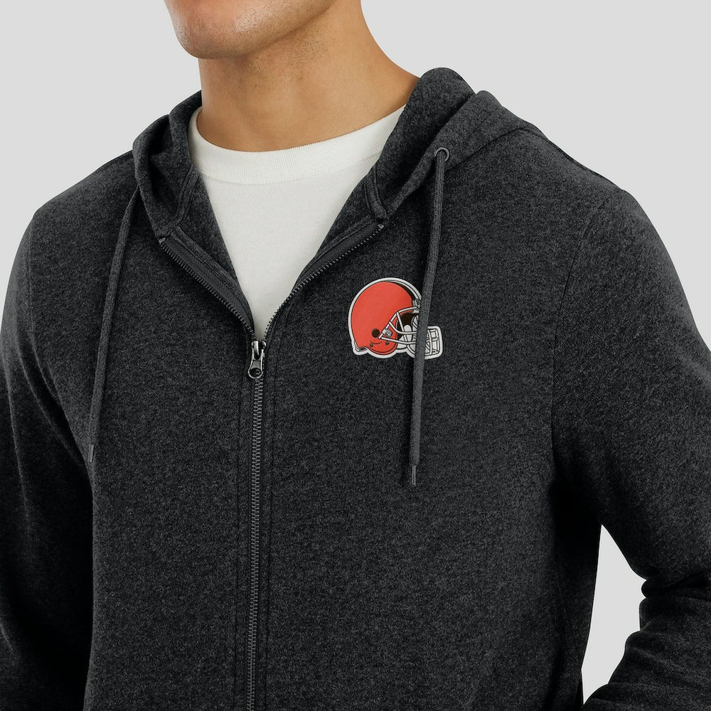 J. Palmer Players Lounge Tri-Blend Full-Zip Hoodie - Cleveland Browns