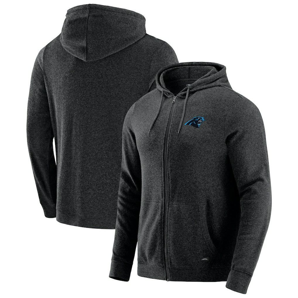 J. Palmer Players Lounge Tri-Blend Full-Zip Hoodie - Carolina Panthers