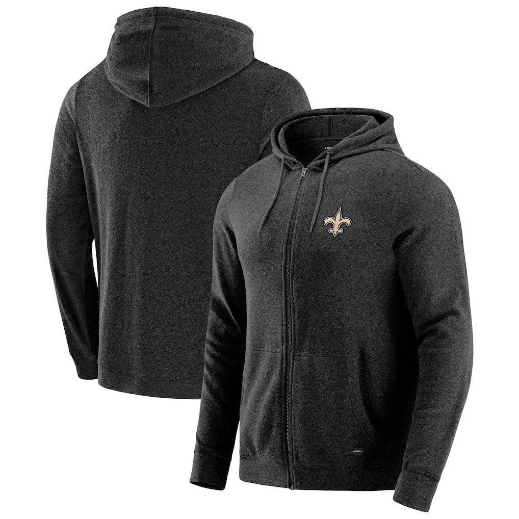 J. Palmer Players Lounge Tri-Blend Full-Zip Hoodie - New Orleans Saints