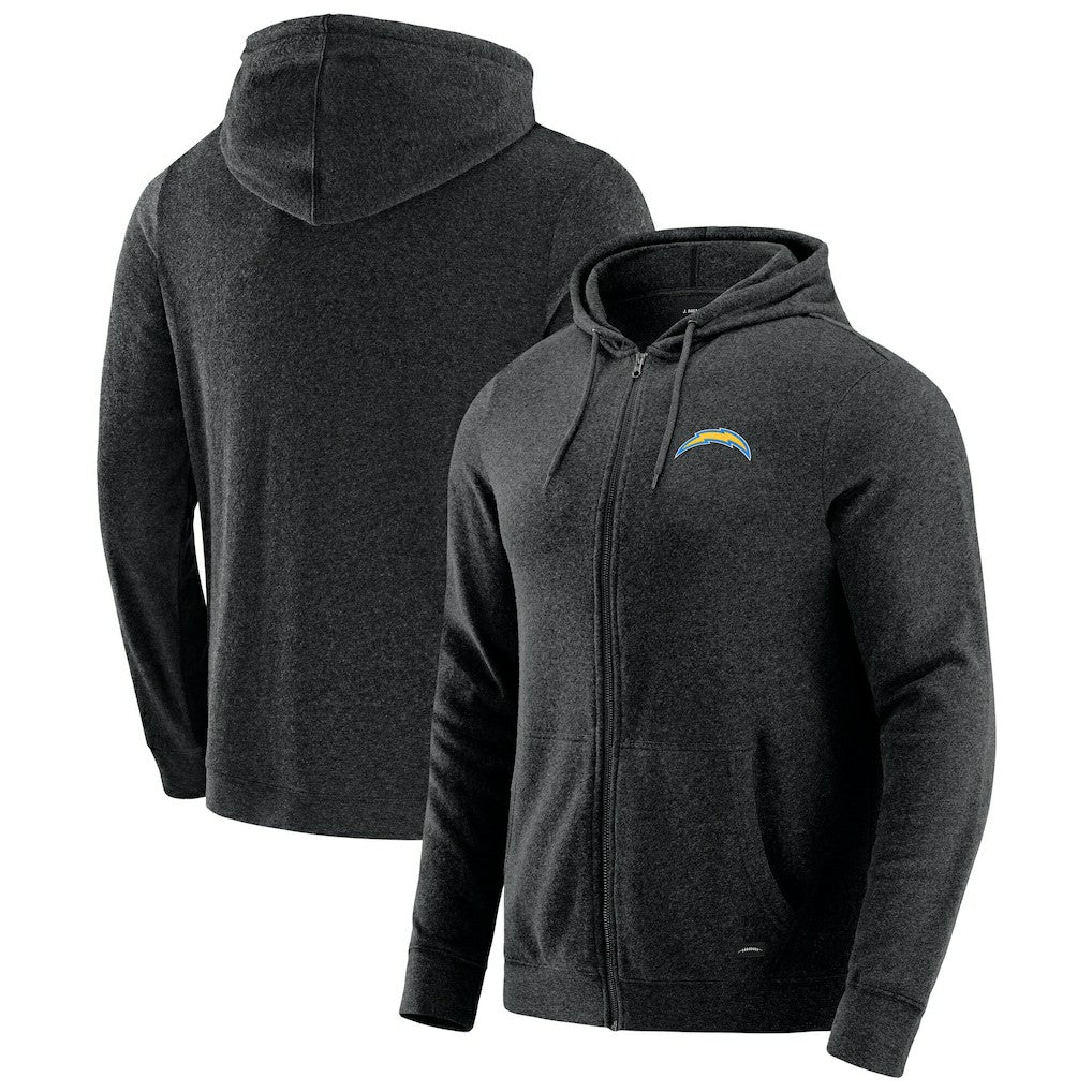 J. Palmer Players Lounge Tri-Blend Full-Zip Hoodie - Los Angeles Chargers