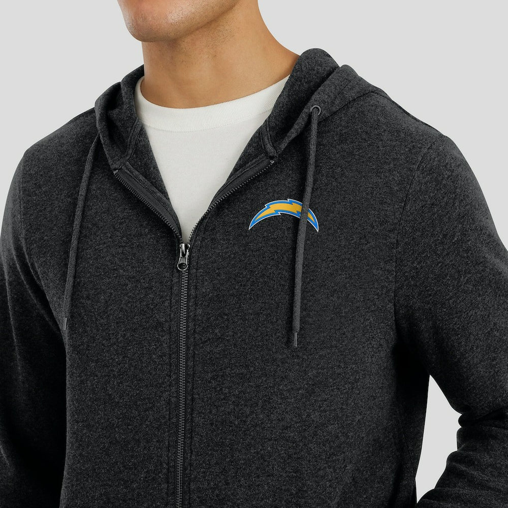 J. Palmer Players Lounge Tri-Blend Full-Zip Hoodie - Los Angeles Chargers