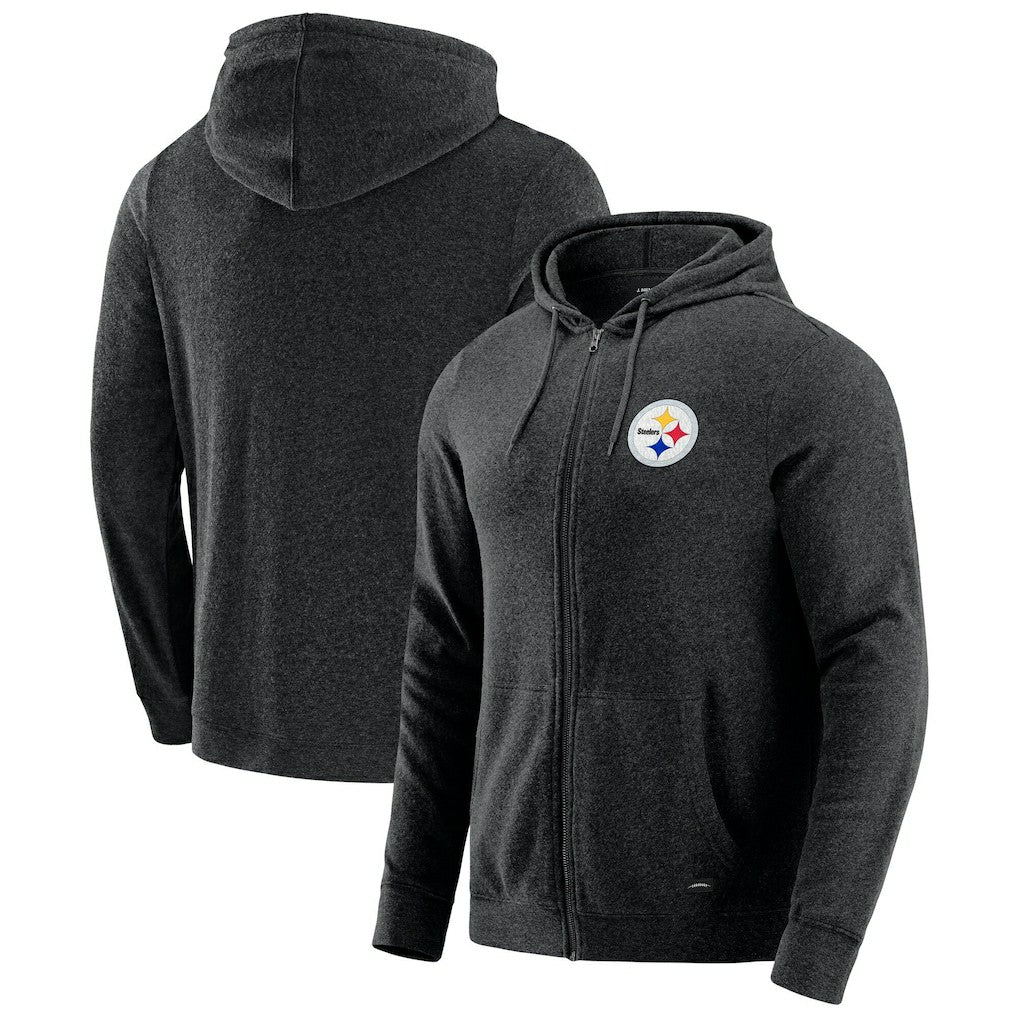 J. Palmer Players Lounge Tri-Blend Full-Zip Hoodie - Pittsburgh Steelers