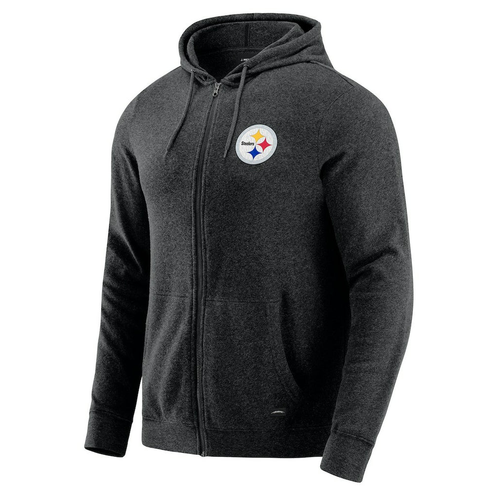 J. Palmer Players Lounge Tri-Blend Full-Zip Hoodie - Pittsburgh Steelers