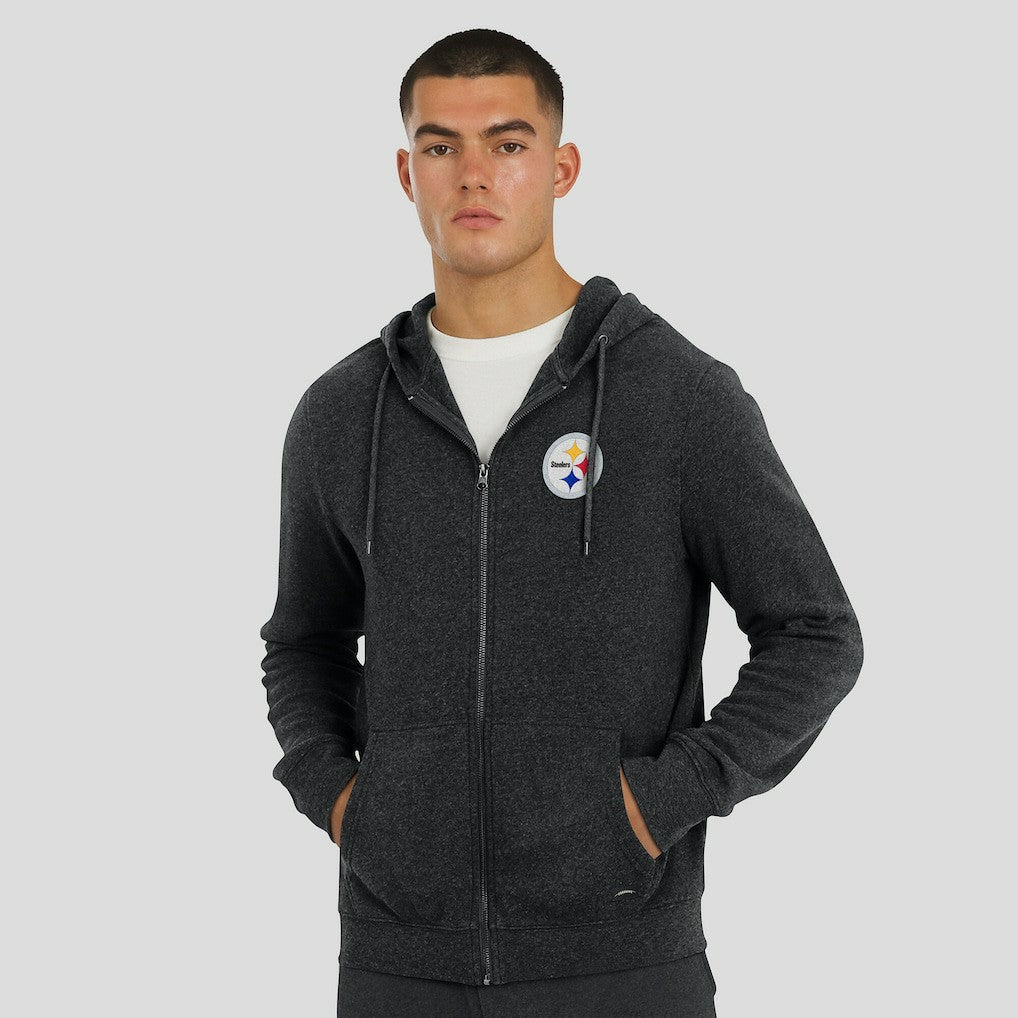 J. Palmer Players Lounge Tri-Blend Full-Zip Hoodie - Pittsburgh Steelers