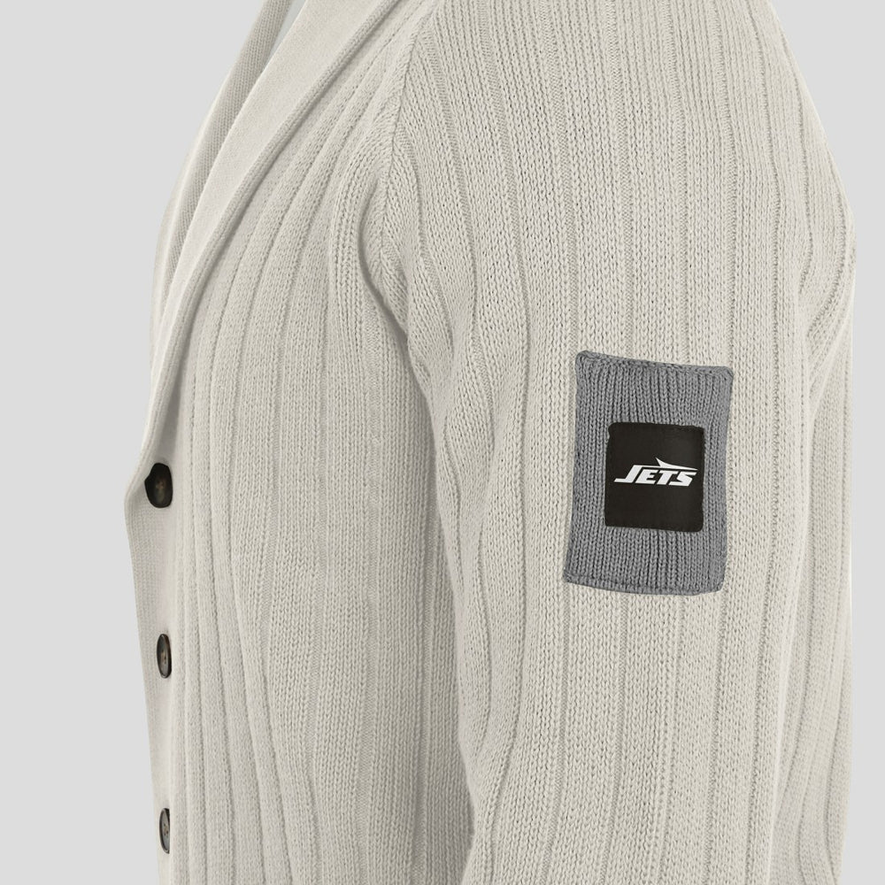 J. Palmer The Playmaker Cardigan Raglan Sweater - New York Jets