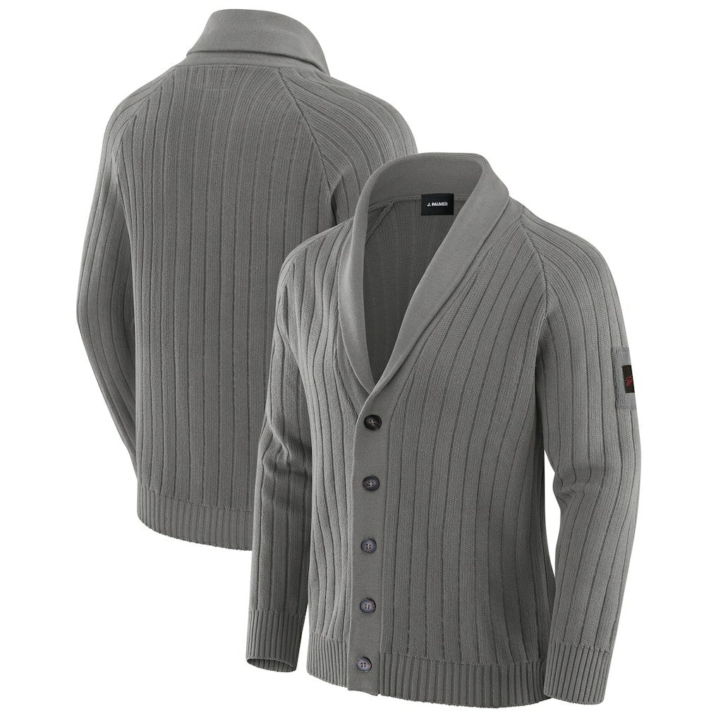 J. Palmer The Playmaker Cardigan Raglan Sweater - Buffalo Bills