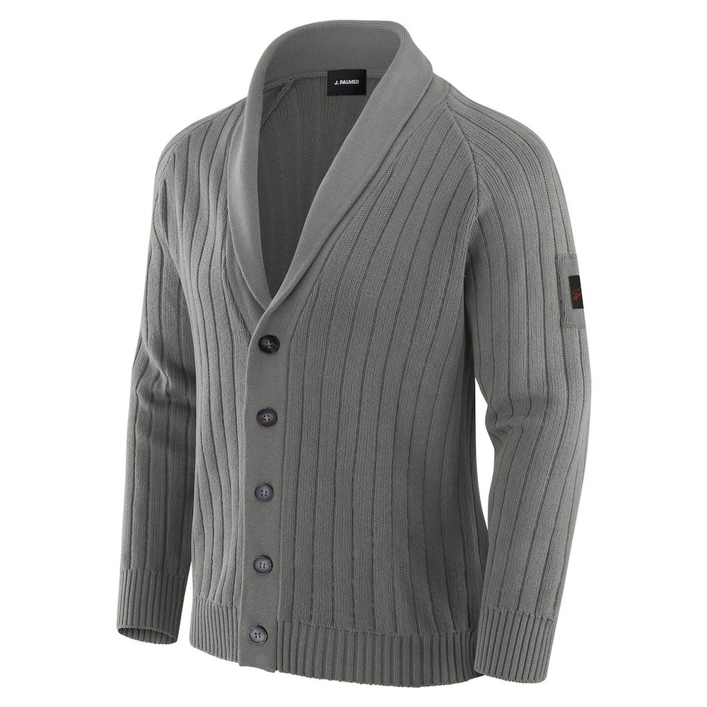 J. Palmer The Playmaker Cardigan Raglan Sweater - Buffalo Bills