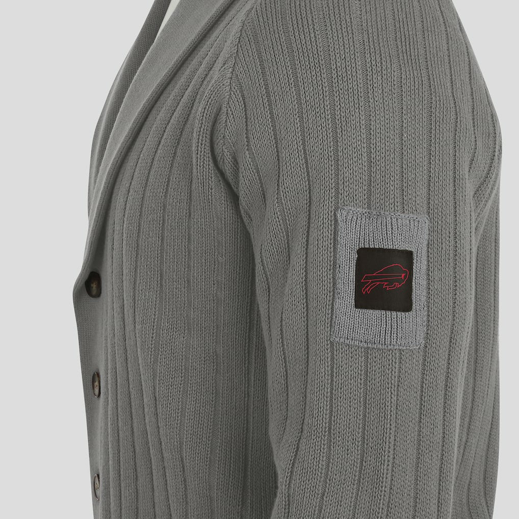 J. Palmer The Playmaker Cardigan Raglan Sweater - Buffalo Bills