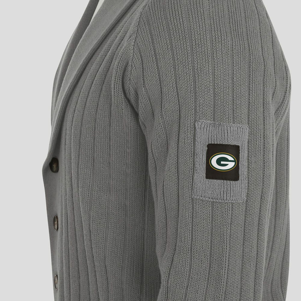 J. Palmer The Playmaker Cardigan Raglan Sweater - Green Bay Packers