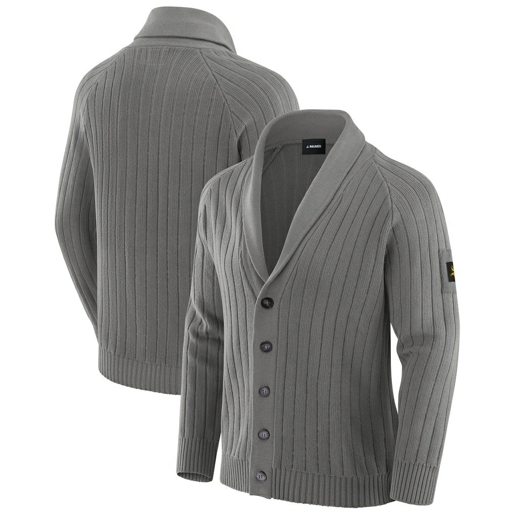 J. Palmer The Playmaker Cardigan Raglan Sweater - Minnesota Vikings