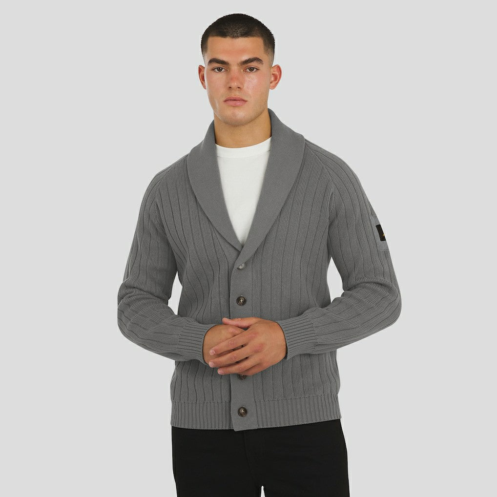 J. Palmer The Playmaker Cardigan Raglan Sweater - Minnesota Vikings