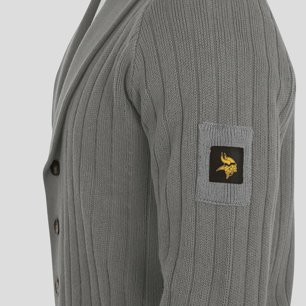 J. Palmer The Playmaker Cardigan Raglan Sweater - Minnesota Vikings