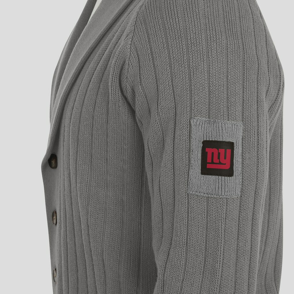 J. Palmer The Playmaker Cardigan Raglan Sweater - New York Giants